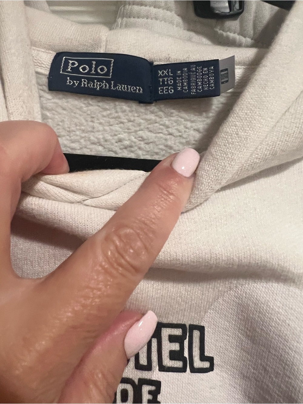 Polo by Ralph Lauren Cream Graphic Hoodie & Jogger Set - Picture 4 of 8